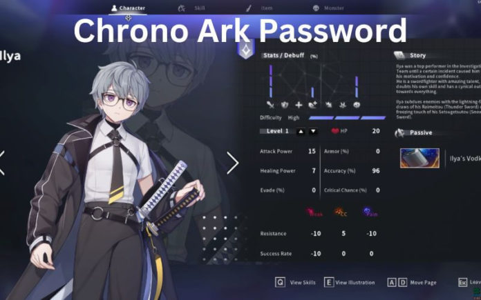 Chrono Ark Password